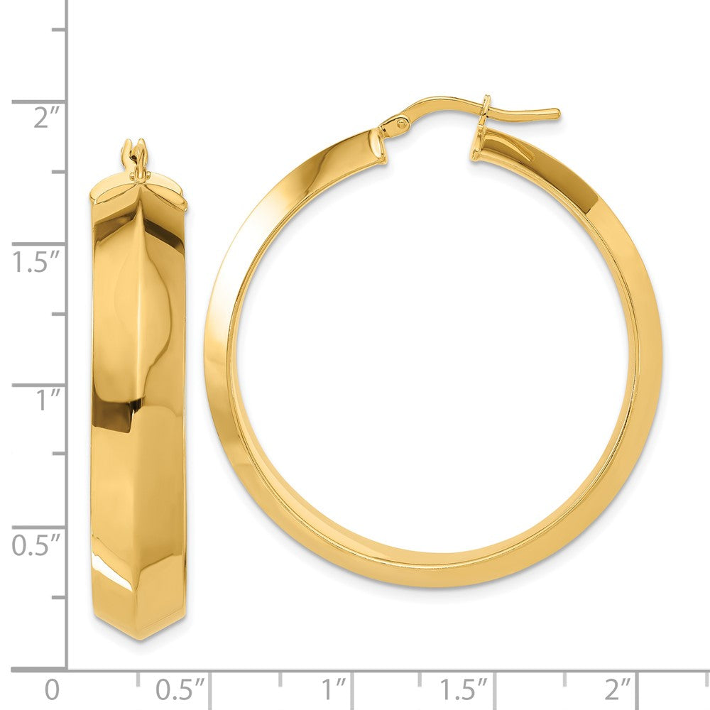 Bronze/yellow Bronze Poliert Rund Creolen