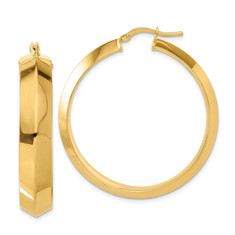 Bronze/yellow Bronze Poliert Rund Creolen