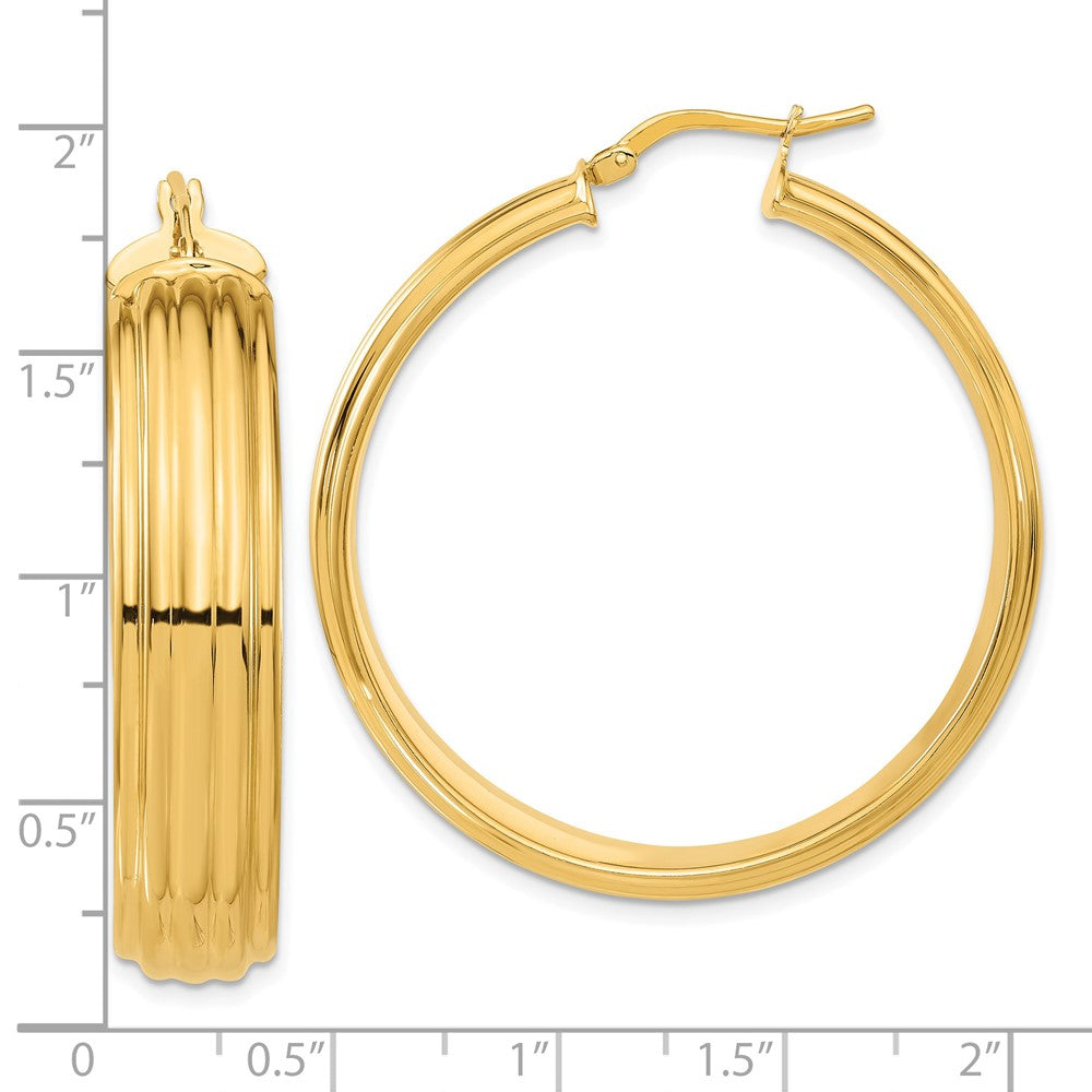Bronze/yellow Bronze Poliert Strukturiert Rund Creolen