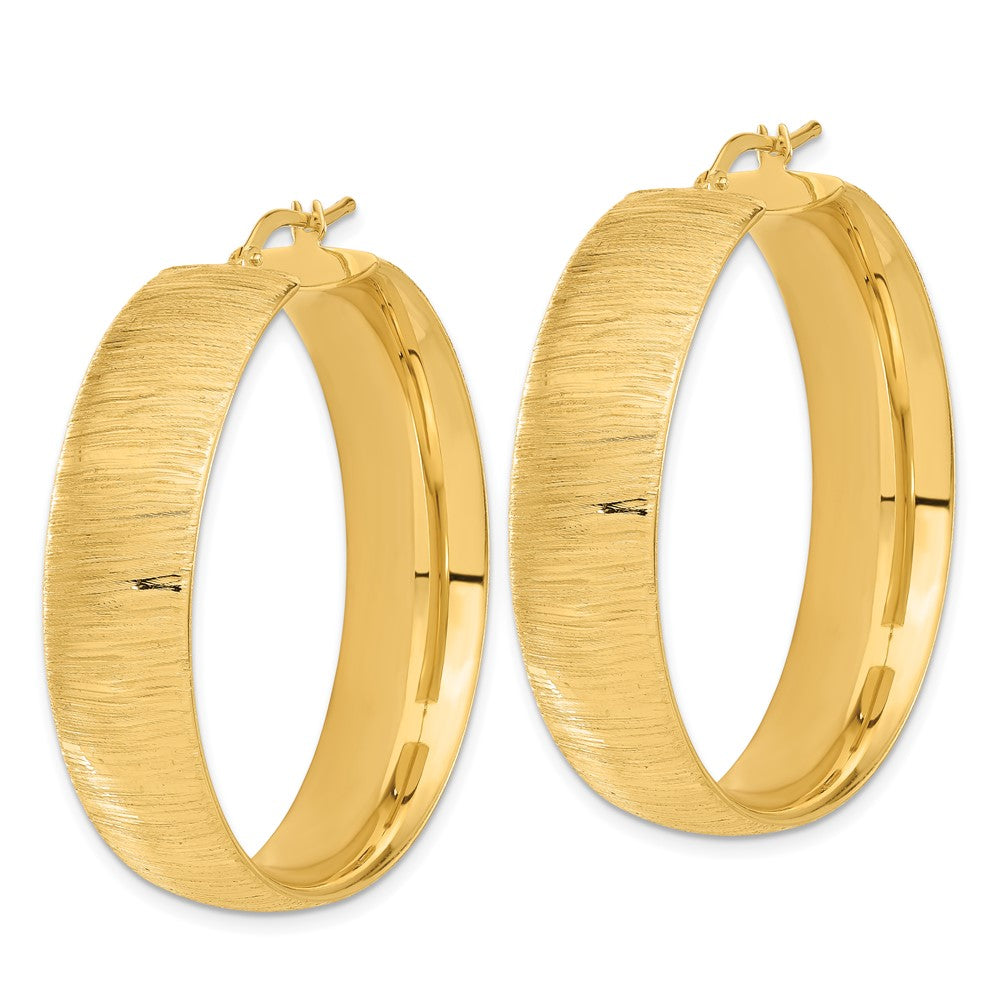 Bronze/yellow Bronze Poliert Satiniert & Strukturiert Rund Creolen