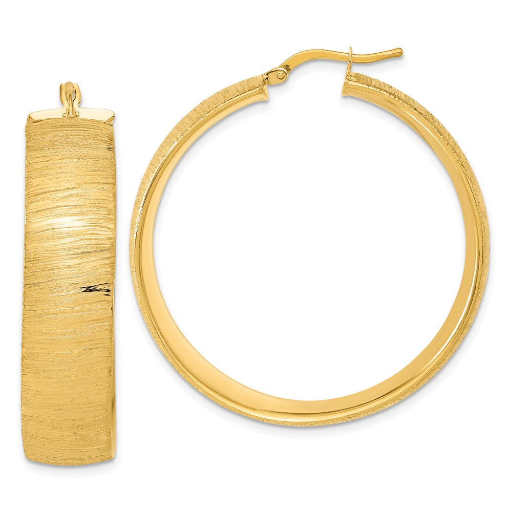 Bronze/yellow Bronze Poliert Satiniert & Strukturiert Rund Creolen