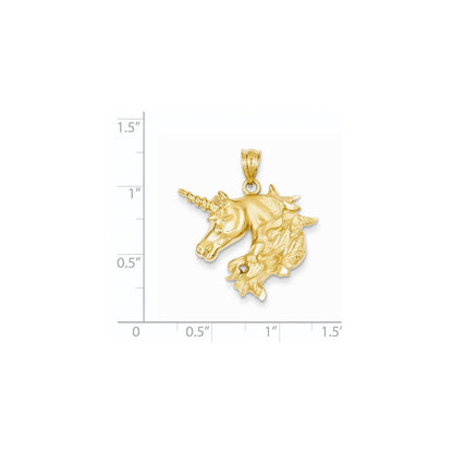 14K Gelbgold Einhorn-Anhänger
