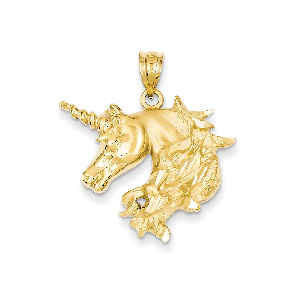 14K Gelbgold Einhorn-Anhänger