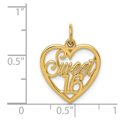 14K Gelbgold Süß 16 Charm