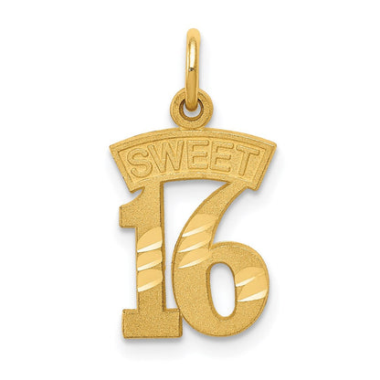 14K Gelbgold Süß 16 Charm