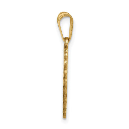 14K Gelbgold Herz-Anhänger mit poliertem Rand
