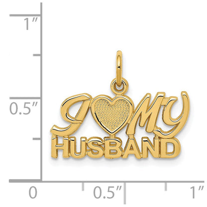 14K Gelbgold Charm „I (Herz) MY HUSBAND