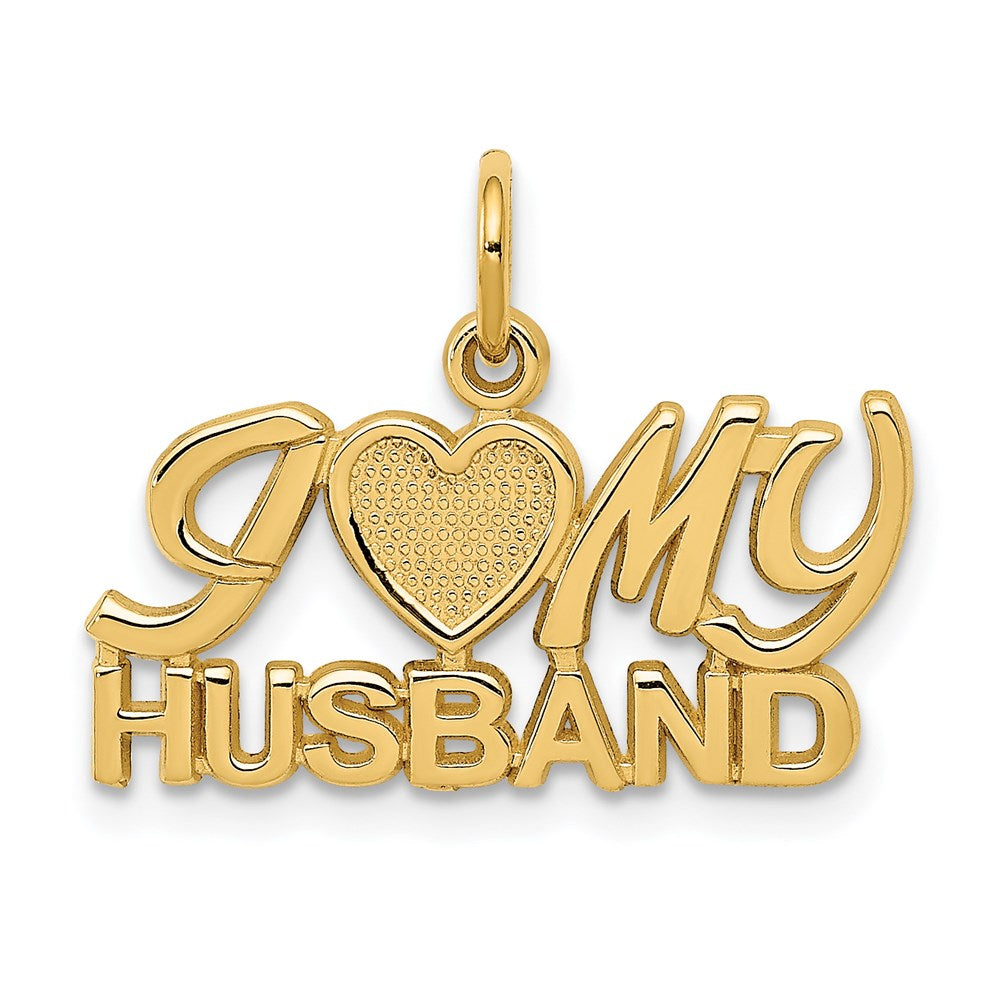 14K Gelbgold Charm „I (Herz) MY HUSBAND