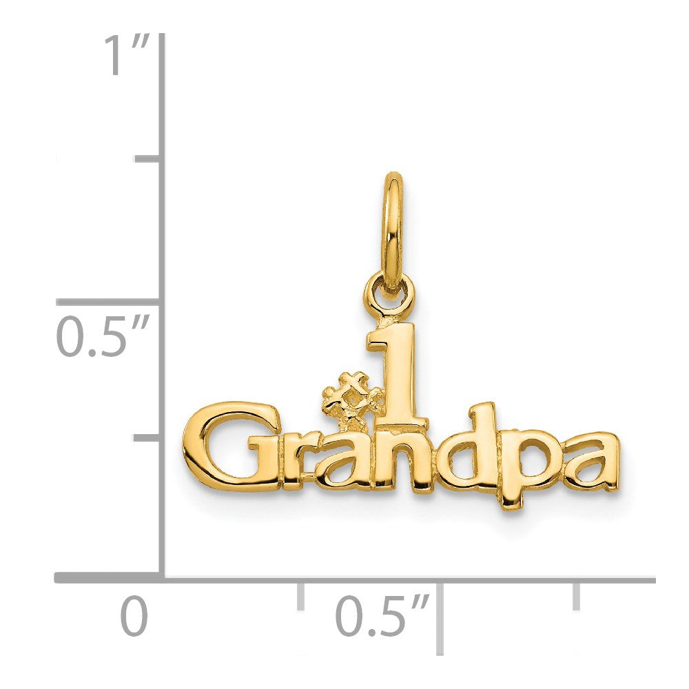 14K Gelbgold #1 Opa Charm