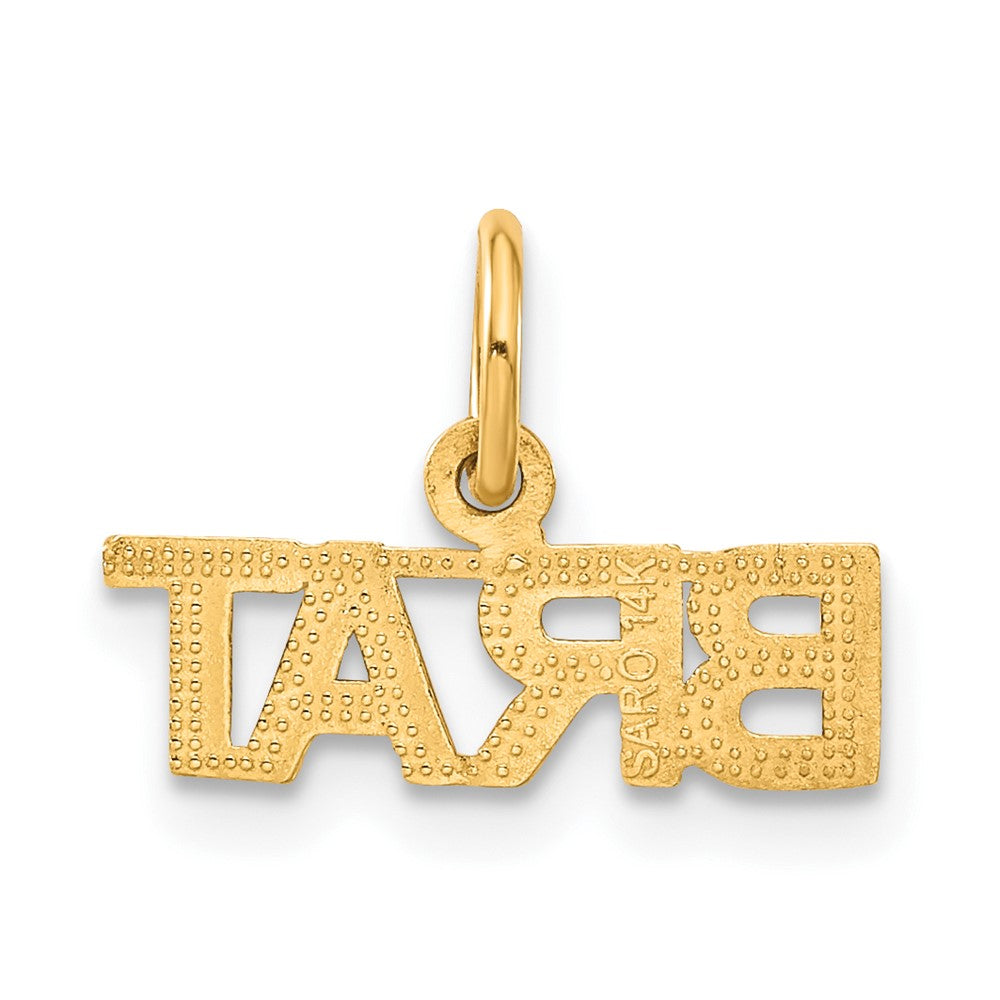 14K Gelbgold Poliert Brat Charm