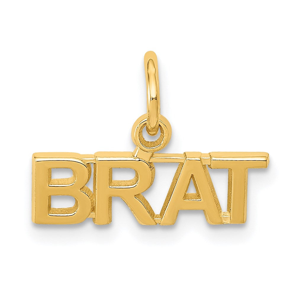14K Gelbgold Poliert Brat Charm
