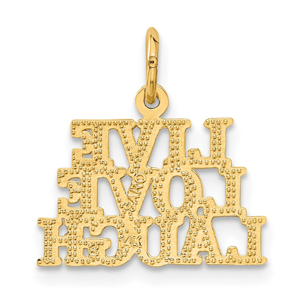 14K Gelbgold Talking - Leben Liebe Lachen Charm