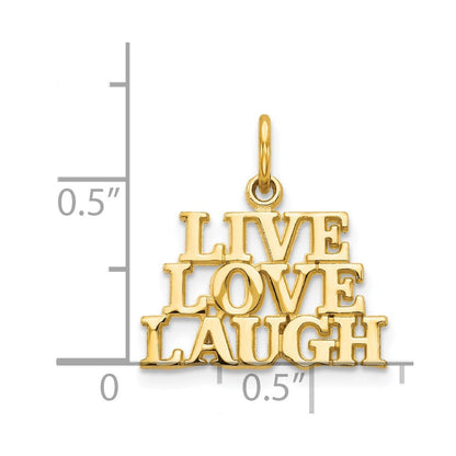 14K Gelbgold Talking - Leben Liebe Lachen Charm