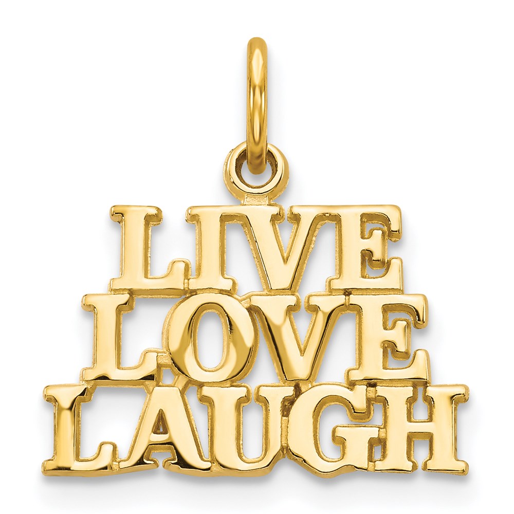 14K Gelbgold Talking - Leben Liebe Lachen Charm