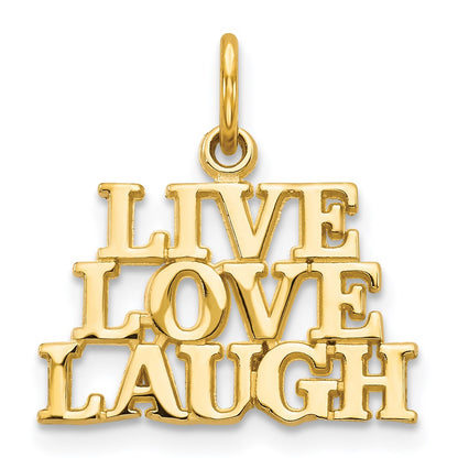 14K Gelbgold Talking - Leben Liebe Lachen Charm
