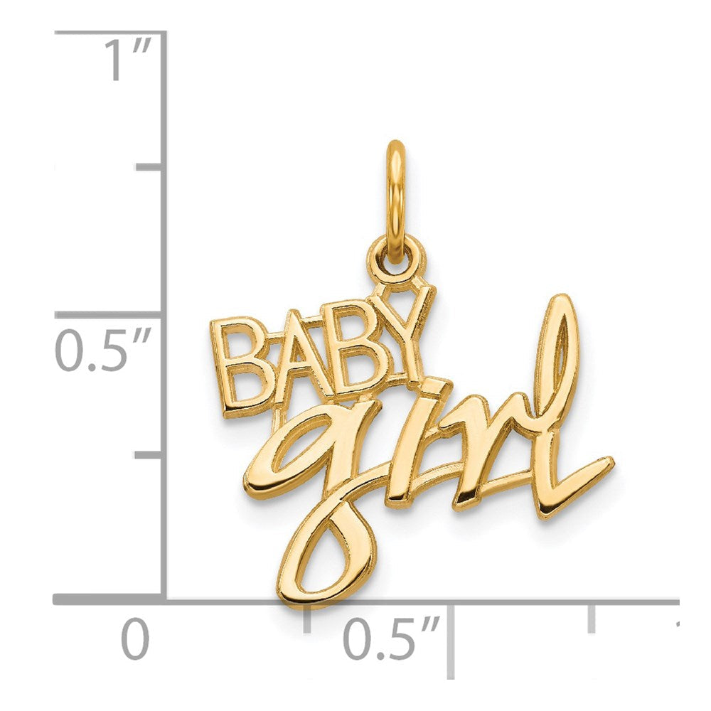14K Gelbgold Baby Mädchen Charm