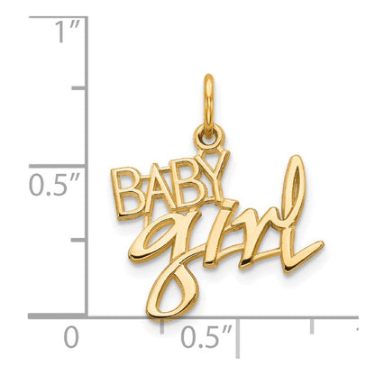14K Gelbgold Baby Mädchen Charm
