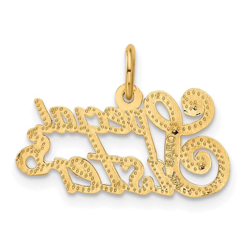 14K Gelbgold Special Schwester Charm