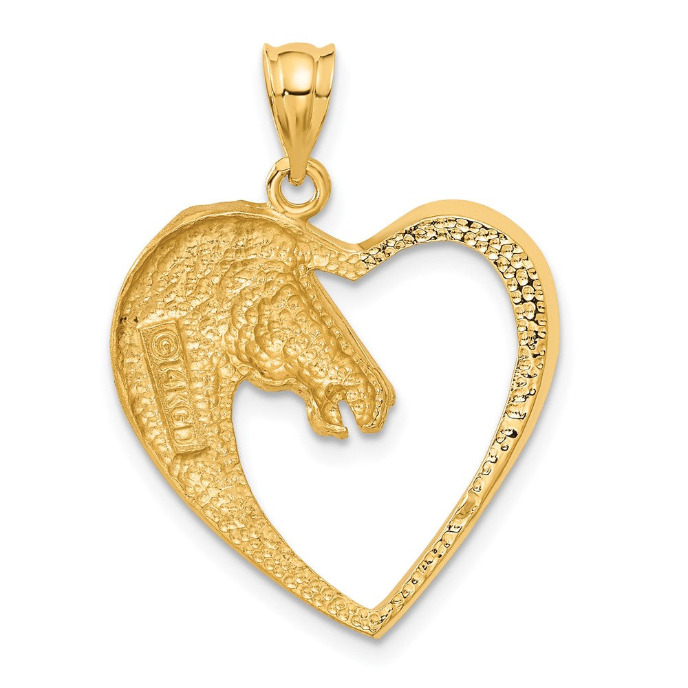 14K Gelbgold Pferd-Anhänger