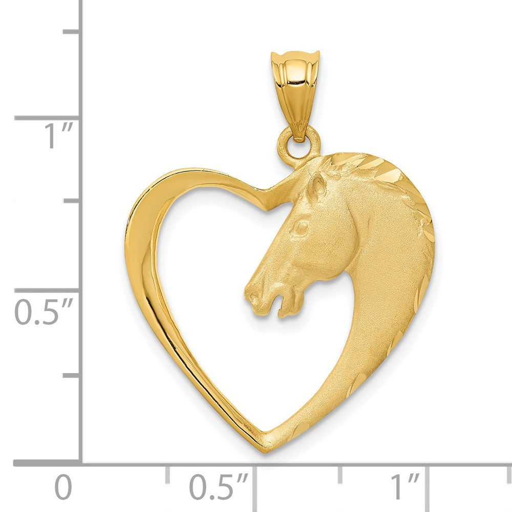 14K Gelbgold Pferd-Anhänger