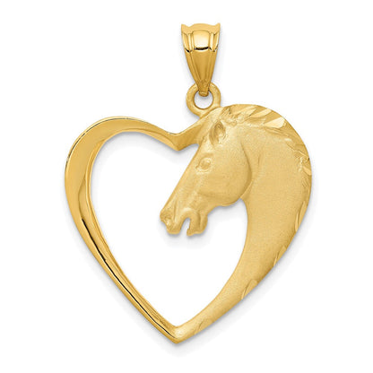 14K Gelbgold Pferd-Anhänger