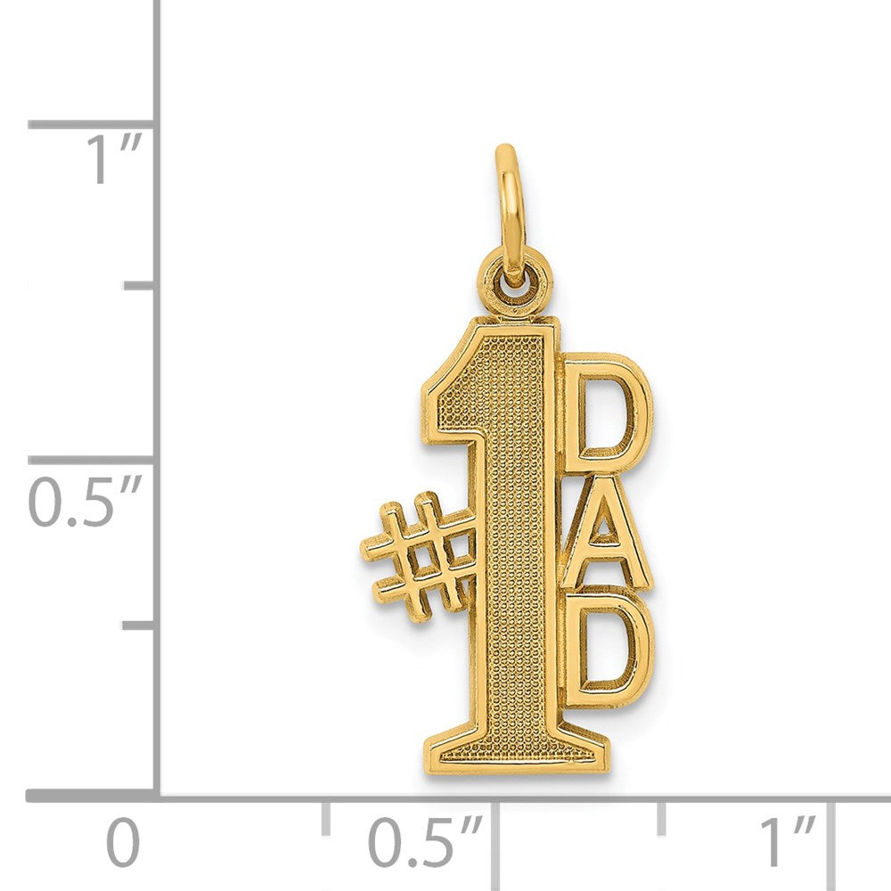 14K Gelbgold #1 Dad Charm