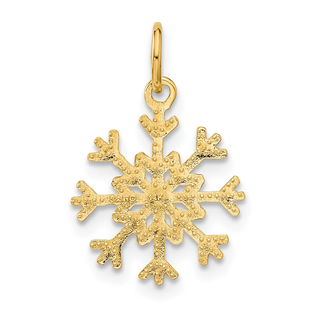14K Gelbgold Schneeflocke Charm