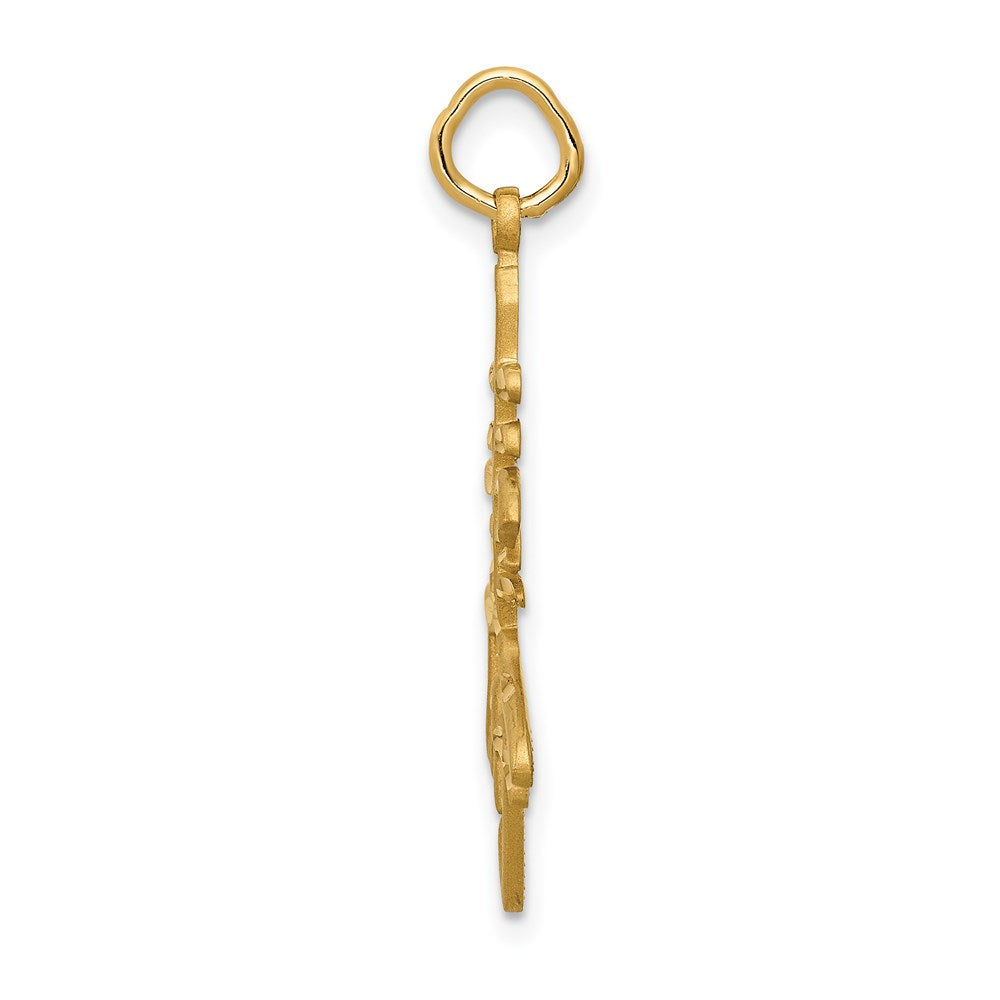 14K Gelbgold Lang Leben Charm