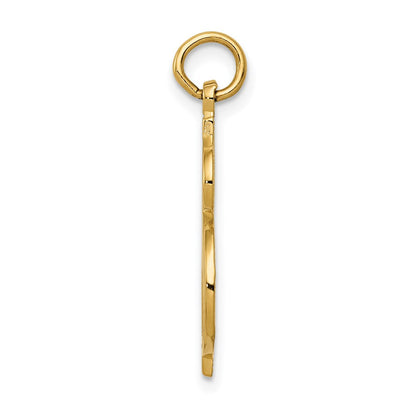 14K Gelbgold Dollarzeichen-Charm