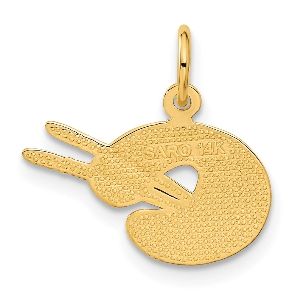 14K Gelbgold Artist Palette Charm