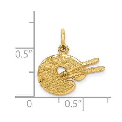 14K Gelbgold Artist Palette Charm
