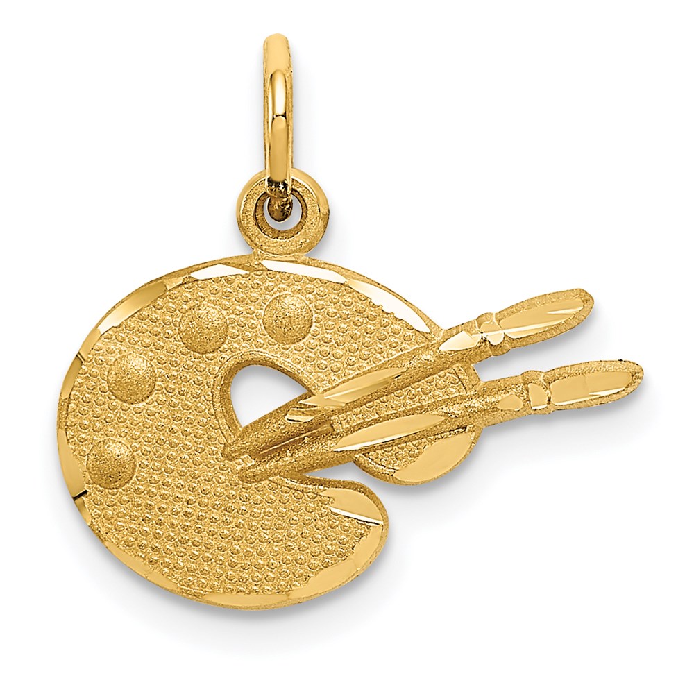 14K Gelbgold Artist Palette Charm