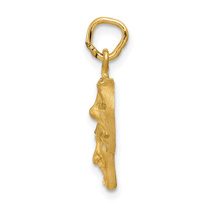 14K Gelbgold Comedy/tragedy Charm