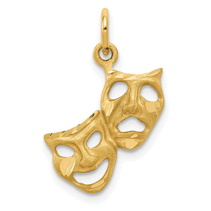 14K Gelbgold Comedy/tragedy Charm