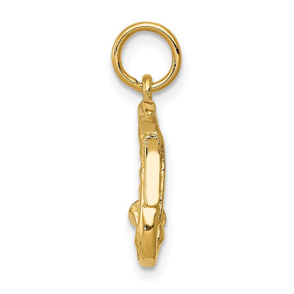 14K Gelbgold 3-d Saxophone Charm