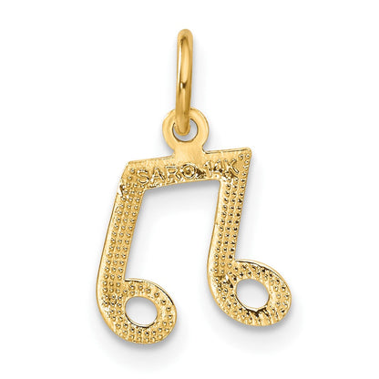 14K Gelbgold Musical Notes Charm