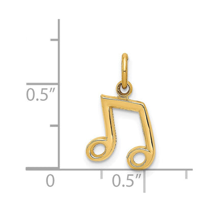 14K Gelbgold Musical Notes Charm