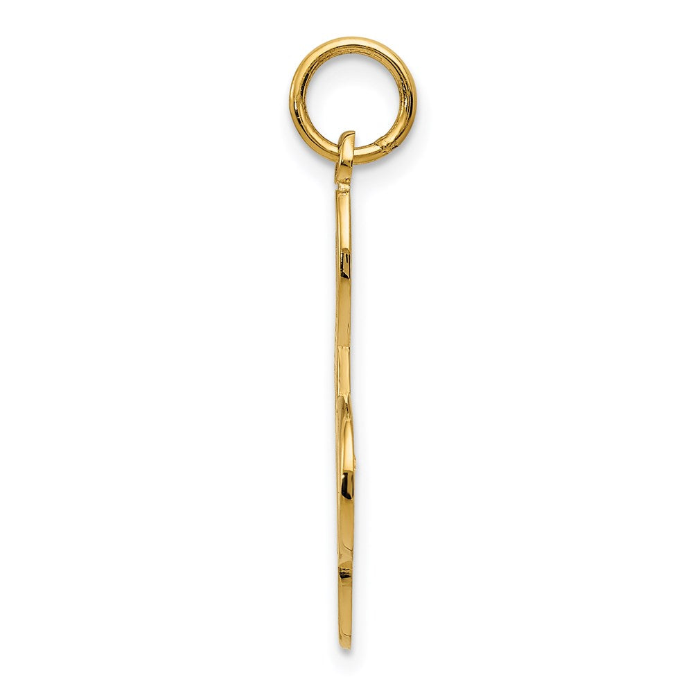 14K Gelbgold Noten Schlüssel Charm