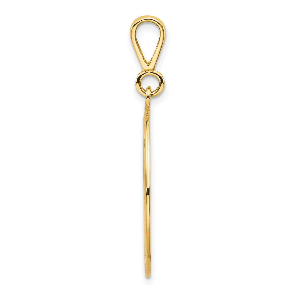 14K Gelbgold Polierter & Strukturierter Großer Freimaurersymbol-Anhänger