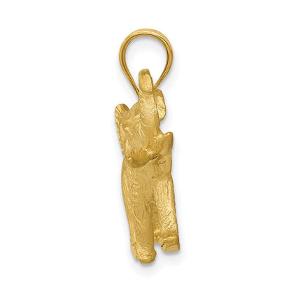14K Gelbgold Elefant-Anhänger