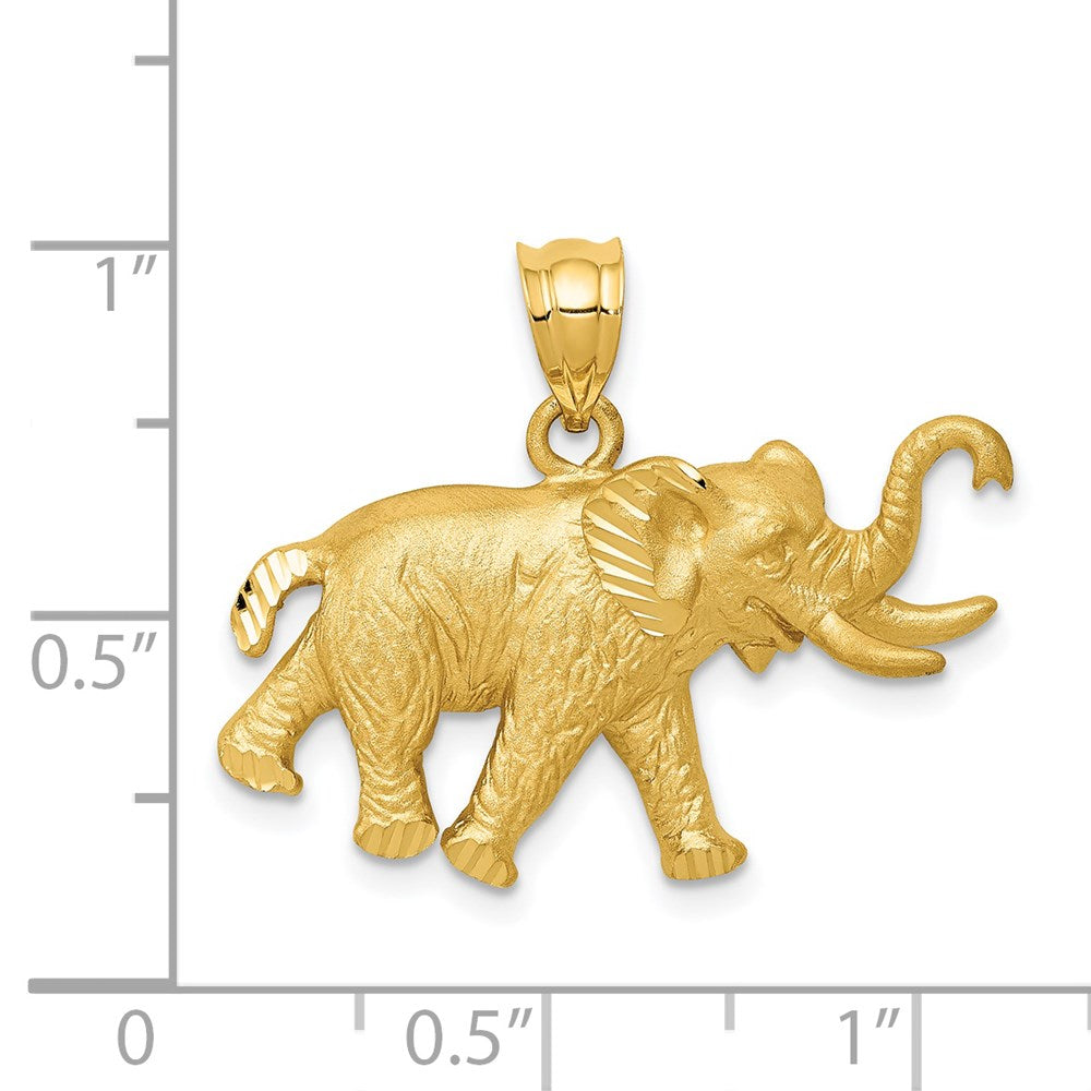 14K Gelbgold Elefant-Anhänger