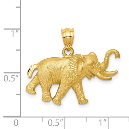14K Gelbgold Elefant-Anhänger