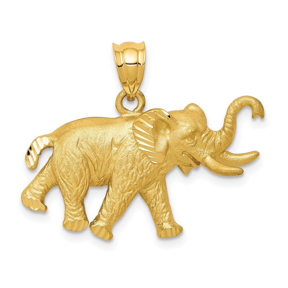 14K Gelbgold Elefant-Anhänger