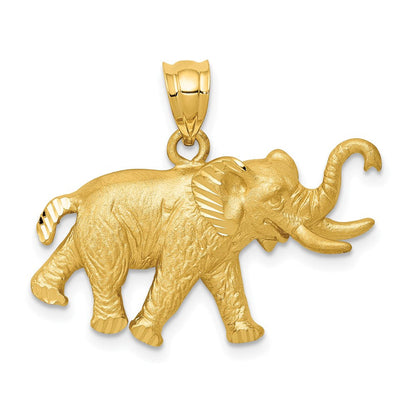 14K Gelbgold Elefant-Anhänger