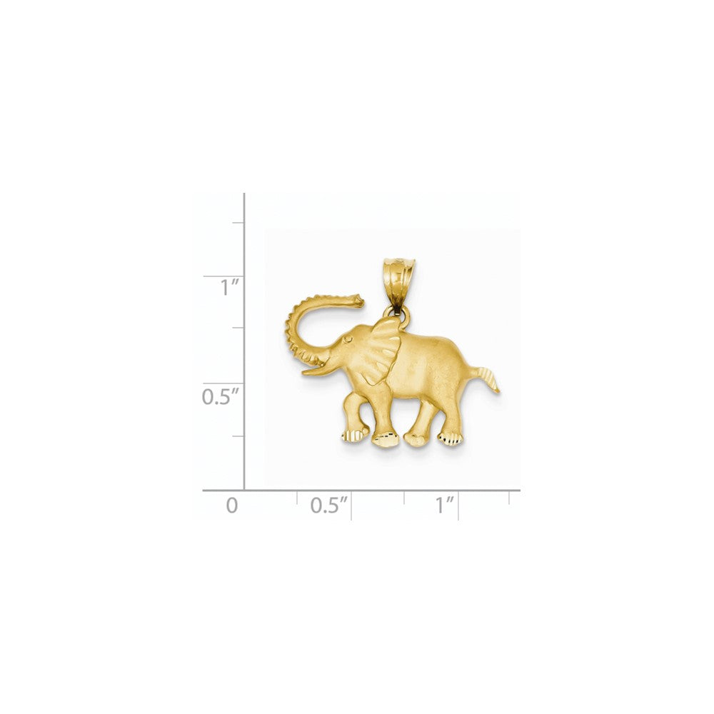 14K Gelbgold Elefant-Anhänger
