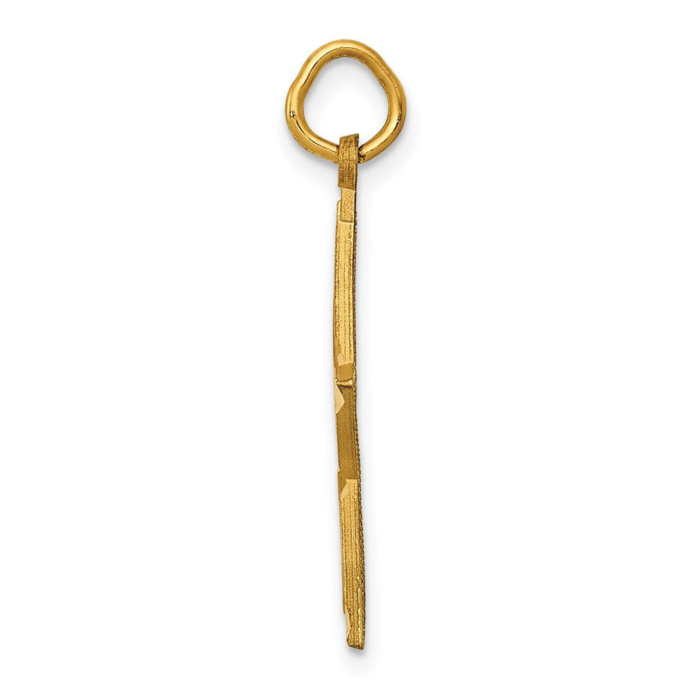 14K Gelbgold Diamantiert Stern Charm