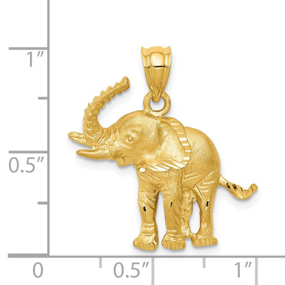 14K Gelbgold Elefant-Anhänger