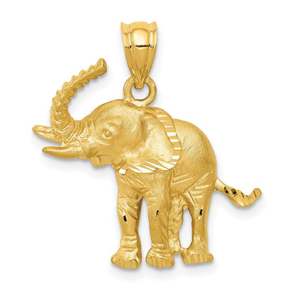 14K Gelbgold Elefant-Anhänger