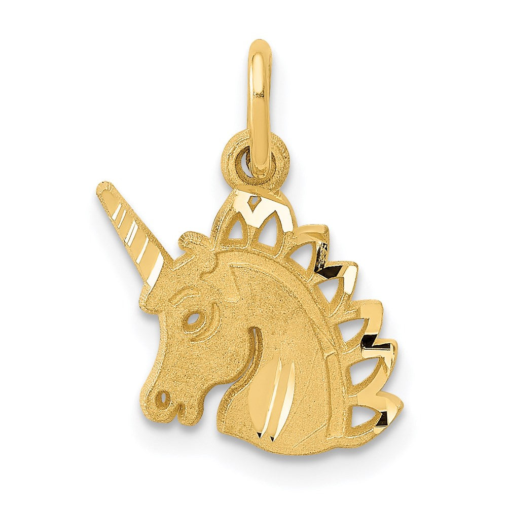 14K Gelbgold Einhorn Charm