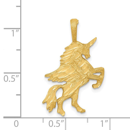 14K Gelbgold Einhorn-Charm